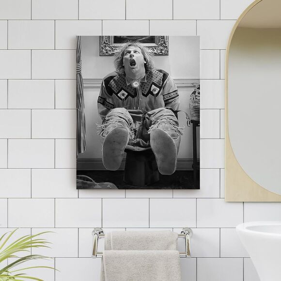 Funny Harry Dunne Bathroom Wall Art Dumb and Dumber Jeff Daniels Canvas 8x12 New - Picture 3 of 5